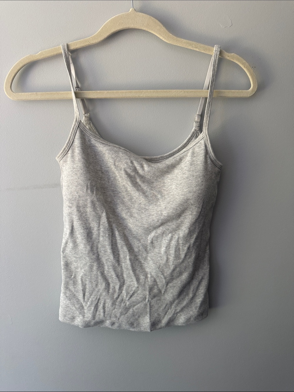 Abercrombie & Fitch Light Grey Ribbed Cami Tank